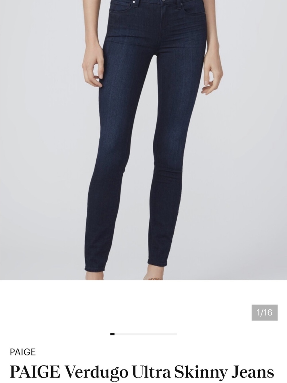 PAIGE Verdugo Ultra Skinny Jeans - Dark Blue Indigo